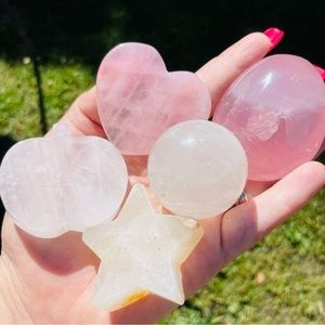 Crystal Quartz Lovers! Set Of 5 Quart Pices